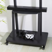 Load image into Gallery viewer, Extra Large Corner Floor 2-Tier Shelves TV Stand Rolling Cart for 32"-80" Screen
