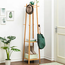 Load image into Gallery viewer, Coat Rack Enterway Clothes Stand 3 Tier Storage Shelves Hall Trees with 8 Hooks
