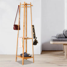 Load image into Gallery viewer, Coat Rack Enterway Clothes Stand 3 Tier Storage Shelves Hall Trees with 8 Hooks
