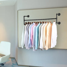 Load image into Gallery viewer, Heavy Duty Detachable Industrial Pipe Clothes Rack Wall Mounted Iron Garment Bar
