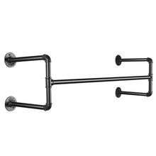 Load image into Gallery viewer, Heavy Duty Detachable Industrial Pipe Clothes Rack Wall Mounted Iron Garment Bar
