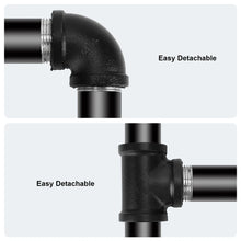 Load image into Gallery viewer, Heavy Duty Detachable Industrial Pipe Clothes Rack Wall Mounted Iron Garment Bar
