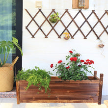 Load image into Gallery viewer, Rectangular Raised Garden Bed Kit Indoor Outdoor Wood Planter Grow Box Vegetable
