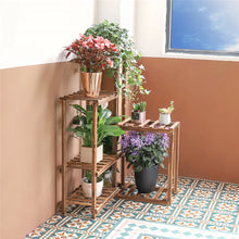 Load image into Gallery viewer, Wooden Plant Stand Shelf Garden Planter Flower Pot Stand Indoor Outdoor Strong
