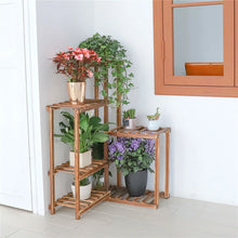 Load image into Gallery viewer, Wooden Plant Stand Shelf Garden Planter Flower Pot Stand Indoor Outdoor Strong
