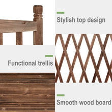 Load image into Gallery viewer, Rectangular Solid Wood Garden Raised Bed Tall with Trellis Flower Raised Bed Pot
