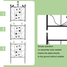 Load image into Gallery viewer, 2 Pack Rustproof Metal Garden Trellis for Climbing Plants Rose for Outdoor Patio

