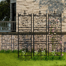 Load image into Gallery viewer, 2 Pack Rustproof Metal Garden Trellis for Climbing Plants Rose for Outdoor Patio
