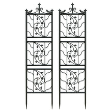 Load image into Gallery viewer, 2 Pack Rustproof Metal Garden Trellis for Climbing Plants Rose for Outdoor Patio
