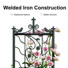 Load image into Gallery viewer, 2 Pack Rustproof Metal Garden Trellis for Climbing Plants Rose for Outdoor Patio
