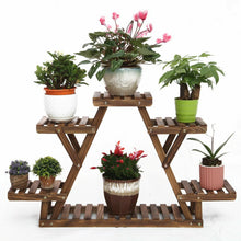 Load image into Gallery viewer, Premium Wood Plant Stand Flower Pot Holder Display Indoor Outdoor Window Room
