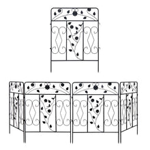 Load image into Gallery viewer, 5 Pack Metal Garden Fence Border 32” X 24”  Heavy Duty Tall Outdoor Animal Barrie
