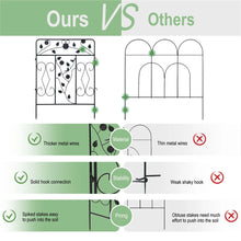 Load image into Gallery viewer, 5 Pack Metal Garden Fence Border 32” X 24”  Heavy Duty Tall Outdoor Animal Barrie
