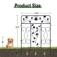 Load image into Gallery viewer, 5 Pack Metal Garden Fence Border 32” X 24”  Heavy Duty Tall Outdoor Animal Barrie
