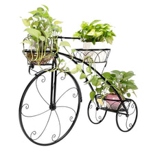 Load image into Gallery viewer, Metal Plant Stand Bicycle Shape Vintage Style Garden Flower Pot Display Outdoor
