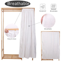 Load image into Gallery viewer, 6 Tier Bamboo Garment Rack Storage Shelves Clothes Hanging Wardrobe Closet Stand
