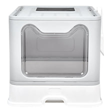 Load image into Gallery viewer, Top Exit Cat Litter Box with Tray Foldable Large Kitty Litter Boxes Toilet Clean

