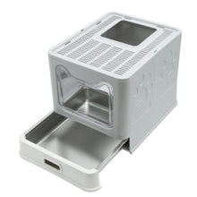 Load image into Gallery viewer, Extra Large Stainless Steel Enclosed Cat Litter Box With Lid Metal Litter Boxs
