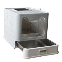 Load image into Gallery viewer, Extra Large Stainless Steel Enclosed Cat Litter Box With Lid Metal Litter Boxs
