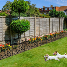 Load image into Gallery viewer, 5X Decorative Garden Fence Outdoor Coated Metal RustProof Land Animal Barrier
