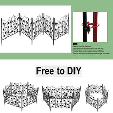 Load image into Gallery viewer, 5X Decorative Garden Fence Outdoor Coated Metal RustProof Land Animal Barrier
