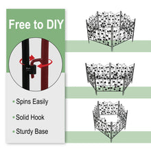 Load image into Gallery viewer, 5X Decorative Garden Fence Outdoor Coated Metal RustProof Land Animal Barrier
