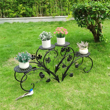 Load image into Gallery viewer, 2 PCS Metal Plant Stand Multiple Flower Pot Holder Shelves Display Garden Indoor

