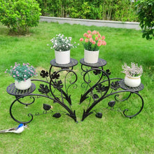Load image into Gallery viewer, 2 PCS Metal Plant Stand Multiple Flower Pot Holder Shelves Display Garden Indoor
