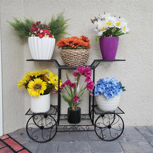 Load image into Gallery viewer, Garden Cart Stand Plant Metal Iron Flower Pot Holder 6 Tiers Parisian Style
