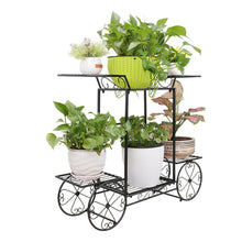 Load image into Gallery viewer, Garden Cart Stand Plant Metal Iron Flower Pot Holder 6 Tiers Parisian Style
