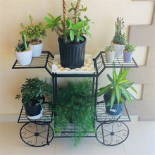Load image into Gallery viewer, Garden Cart Stand Plant Metal Iron Flower Pot Holder 6 Tiers Parisian Style
