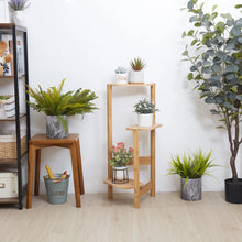 Load image into Gallery viewer, 3 Tier Bamboo Tall Corner Plant Rack Garden Flower Pot Holder Living Room Patio
