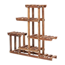 Load image into Gallery viewer, Pine Wood Plant Stand Indoor Outdoor Multiple Flower Pot Holder Shelf Desk Rack
