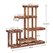 Load image into Gallery viewer, Pine Wood Plant Stand Indoor Outdoor Multiple Flower Pot Holder Shelf Desk Rack

