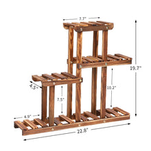 Load image into Gallery viewer, Pine Wood Plant Stand Indoor Outdoor Multiple Flower Pot Holder Shelf Desk Rack
