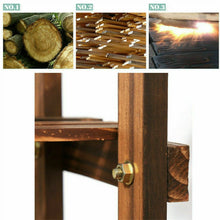 Load image into Gallery viewer, 6 Tiers Wood Flower Plant Stand Shelf Bonsai Display Storage Rack Rolling Corner
