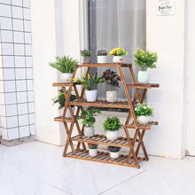 Load image into Gallery viewer, Extra Large Multi Tier Wood Flower Rack Plant Stand Bonsai Shelf Indoor Outdoor
