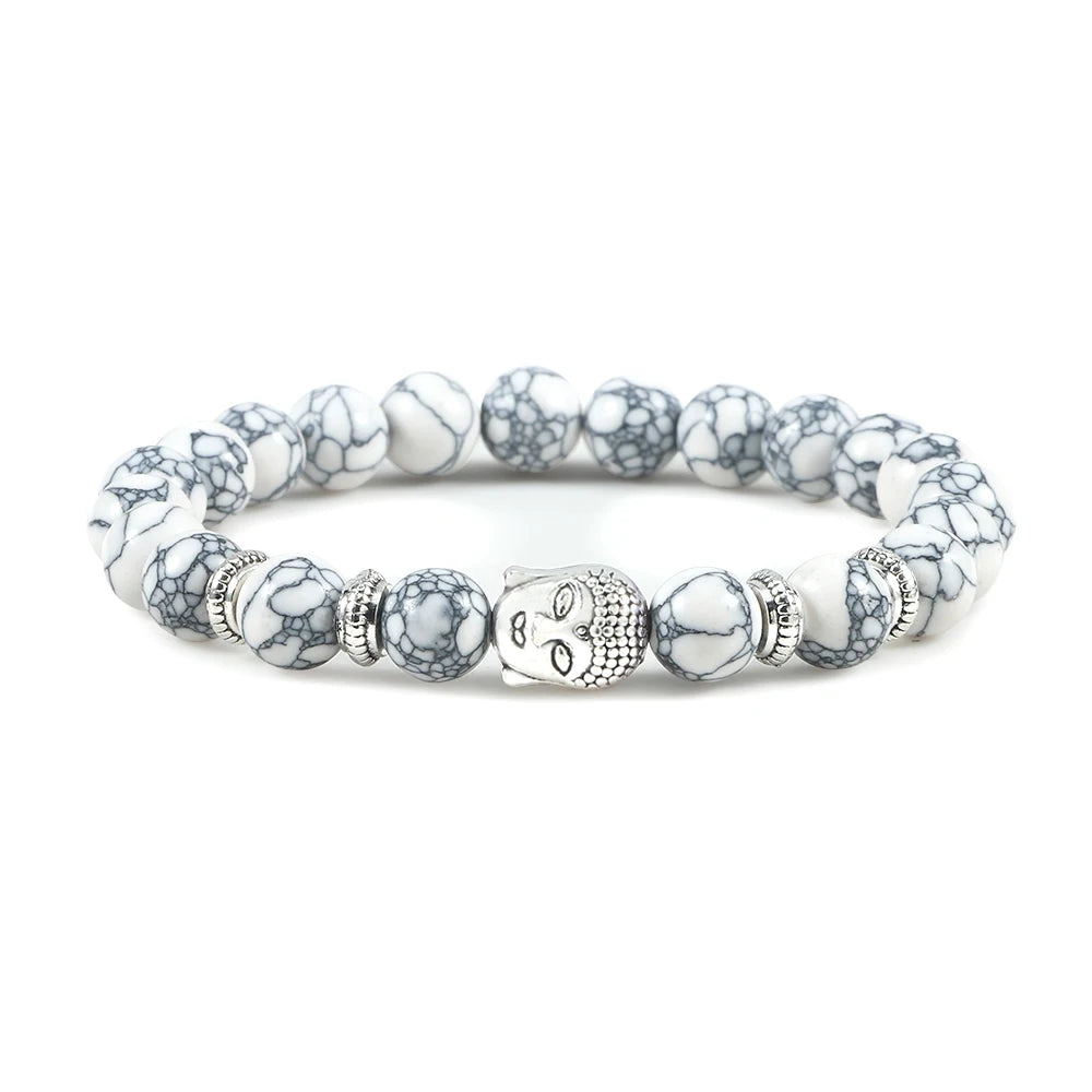 Reiki Tiger Eyes Beaded Buddha Bracelet Natural Stone Bracelet Elastic Rosary Men Women Prayer Charm Yoga Jewelry Gift Pulseras