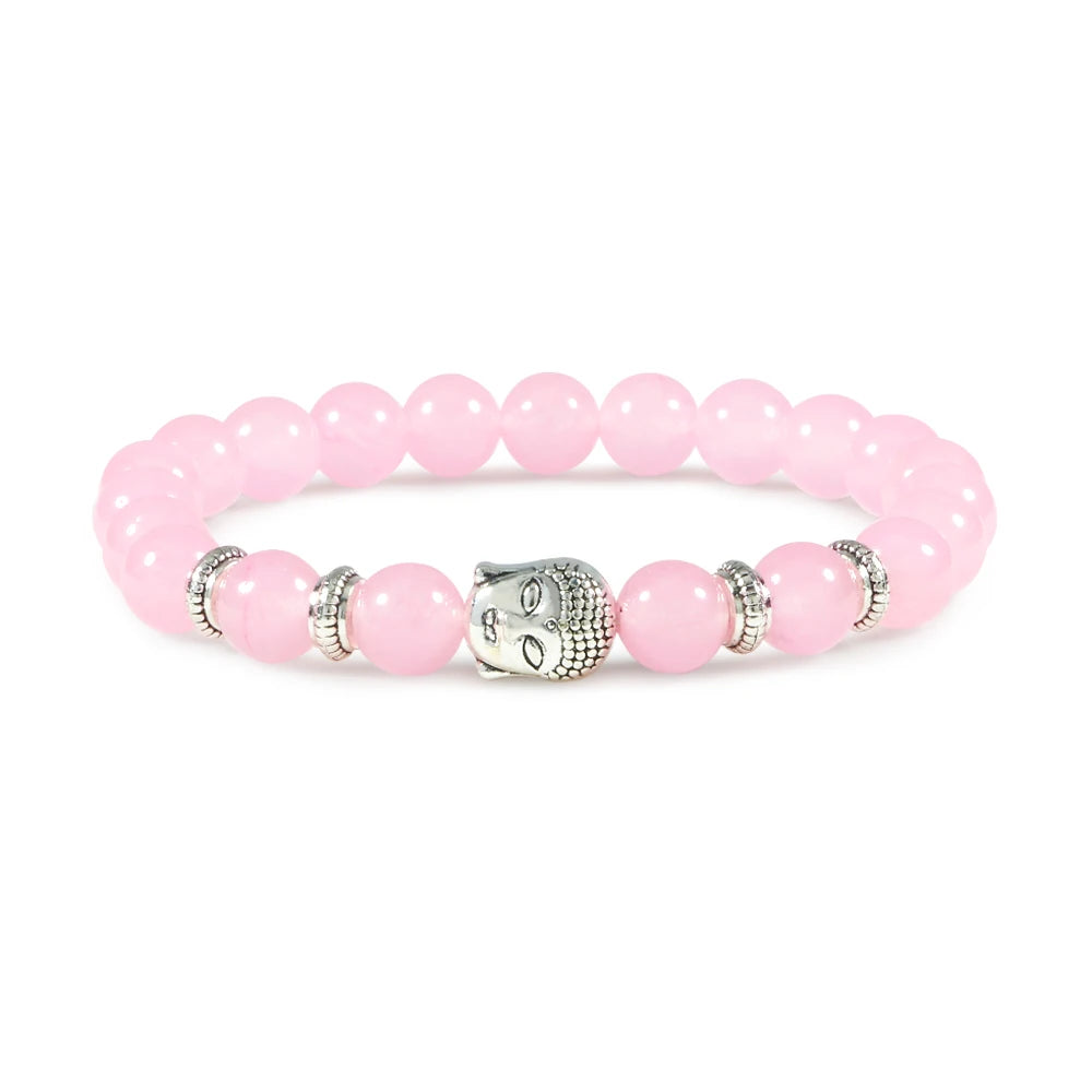 Reiki Tiger Eyes Beaded Buddha Bracelet Natural Stone Bracelet Elastic Rosary Men Women Prayer Charm Yoga Jewelry Gift Pulseras