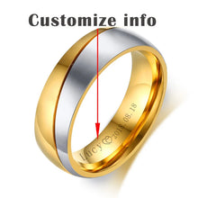 Charger l'image dans la galerie, Vnox Temperament Wedding Rings For Women Men CZ Stones Stainless Steel Engagement Band Anniversary Personalized Gift Jewelry
