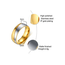 Charger l'image dans la galerie, Vnox Temperament Wedding Rings For Women Men CZ Stones Stainless Steel Engagement Band Anniversary Personalized Gift Jewelry
