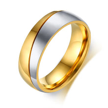 Charger l'image dans la galerie, Vnox Temperament Wedding Rings For Women Men CZ Stones Stainless Steel Engagement Band Anniversary Personalized Gift Jewelry
