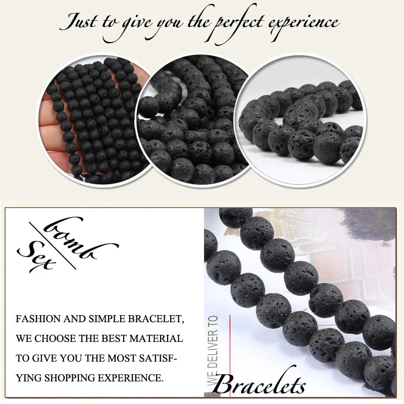 Healing  Buddha Head Prayer Volcanic Lava Natural Stone Strand Bead Bracelet For Men Black Beaded Yoga Women armband Jewelry
