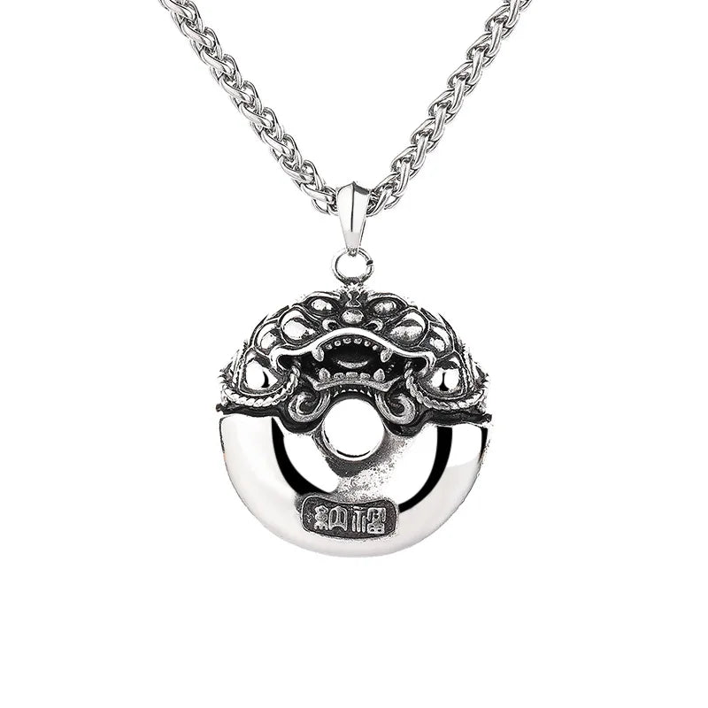 Blessing Wealth Animal Pixiu Pendant For Men Jewelry Lucky Relief Divine Beast Necklace Male Choker Accessories