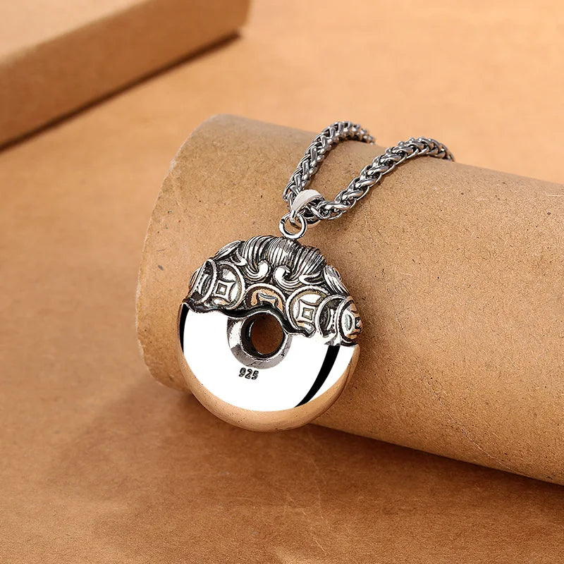 Blessing Wealth Animal Pixiu Pendant For Men Jewelry Lucky Relief Divine Beast Necklace Male Choker Accessories