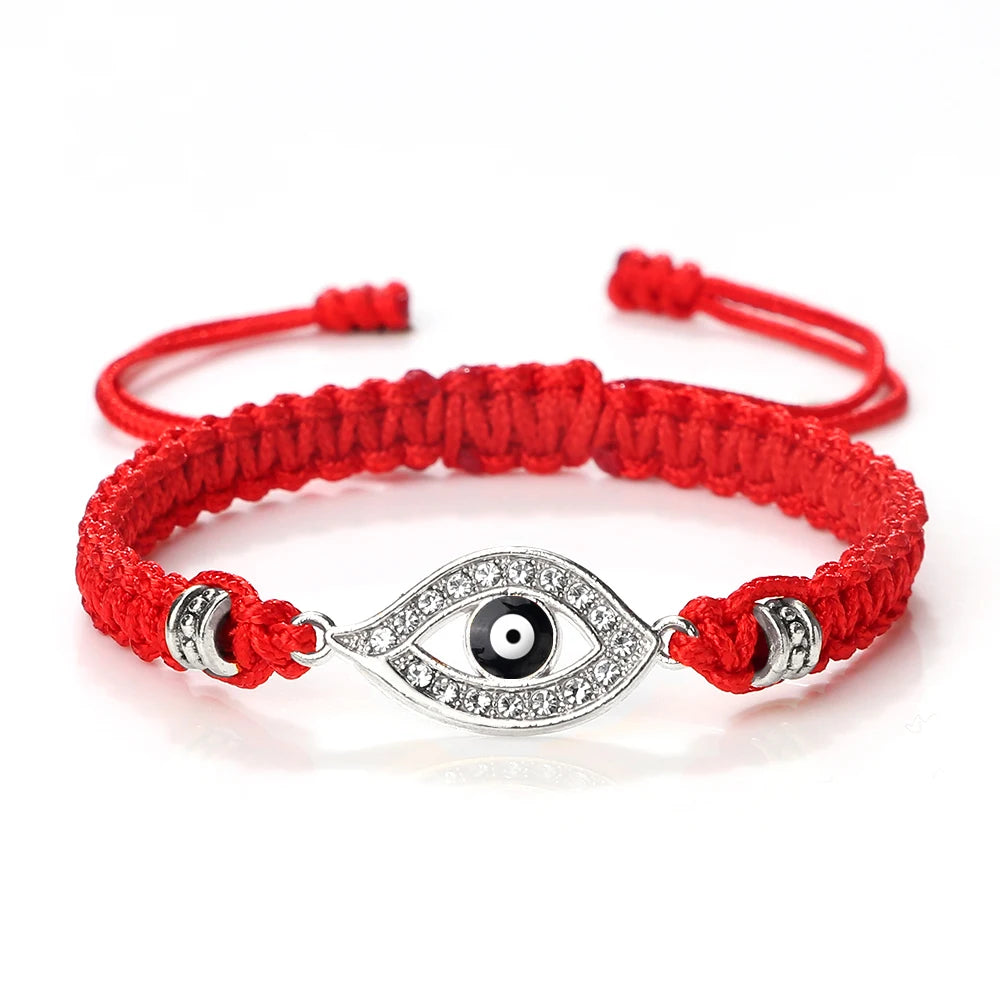 New Red Nylon Thread Evil Eye Braided Bracelet Women Men Vintage Butterfly Elephant Couple Bracelet Chain Jewelry Gift Wholesale