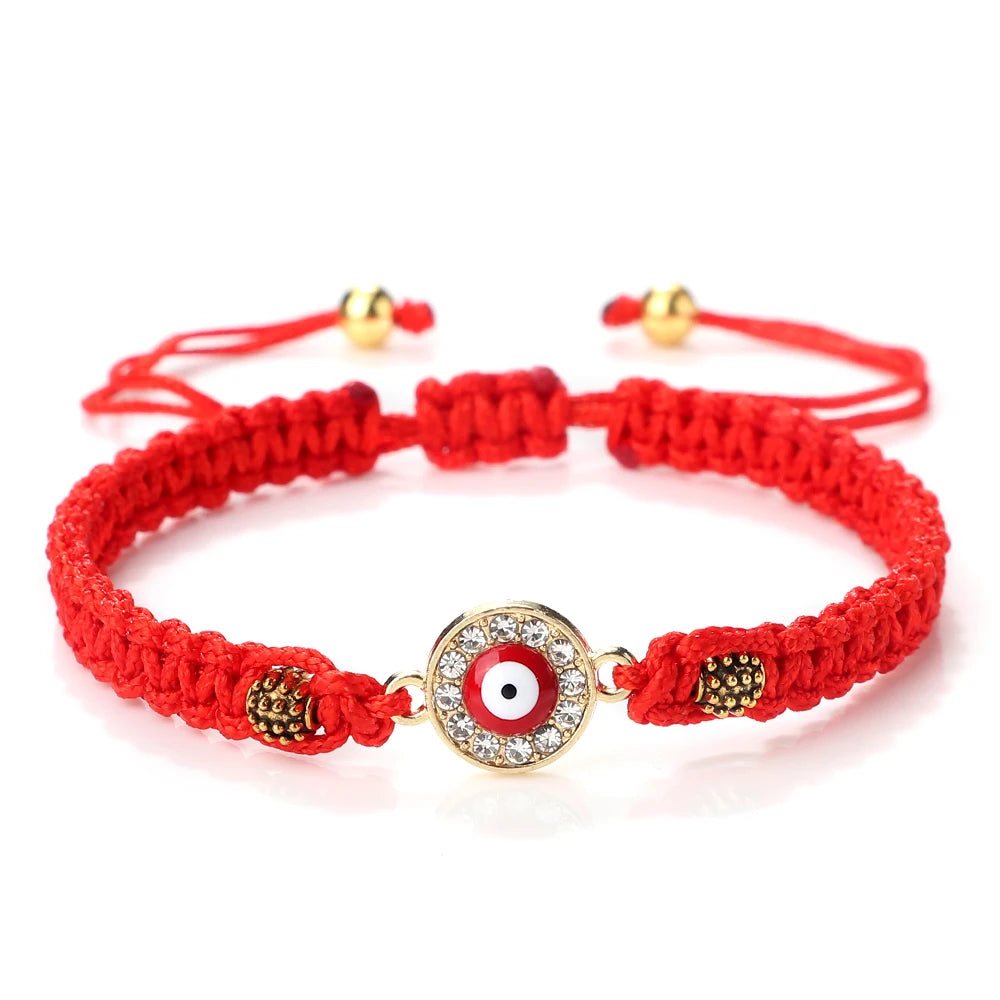 New Red Nylon Thread Evil Eye Braided Bracelet Women Men Vintage Butterfly Elephant Couple Bracelet Chain Jewelry Gift Wholesale