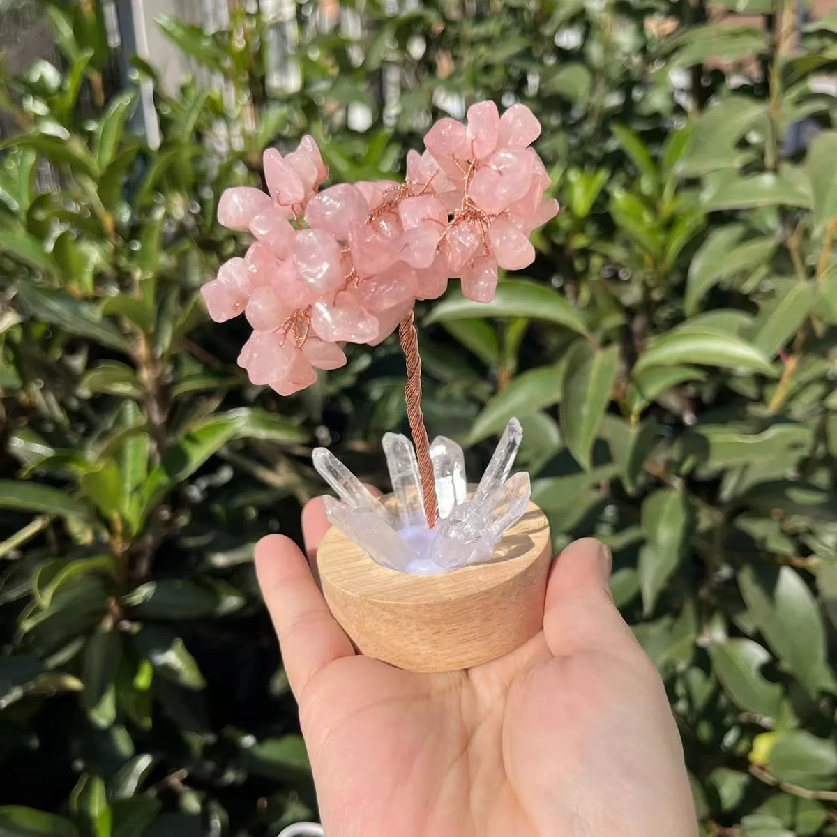1pcs Crystal Money Tree Reiki Chakra Feng Shui Trees Decor Sparkling Crystal Tree Of Wealth With LED Base Crystal Birthday Gift