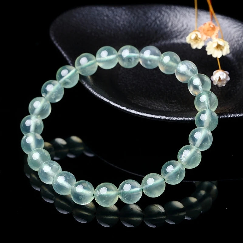 Natural Green Grape Stone Beads Bracelet on Hand for Women Aquamarine Crystal Quartz Agate Stone Emo Energy Jewelry Gift Pulsera