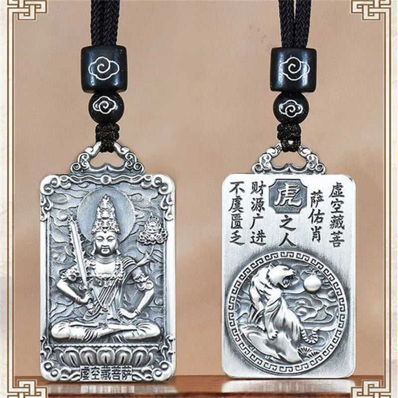 Eight Patronus Buddha Tathagata Avalokitesvara Amitabha Necklace Male Jewelry Zodiac Pendant Necklace For Women Men Amulet